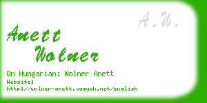 anett wolner business card